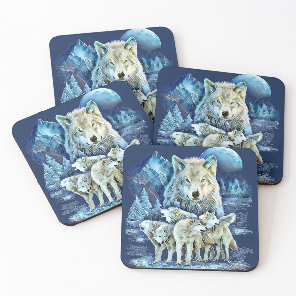 Item preview, Alaska Wild Wolf Moon Snow Scene designed and sold by aronia.