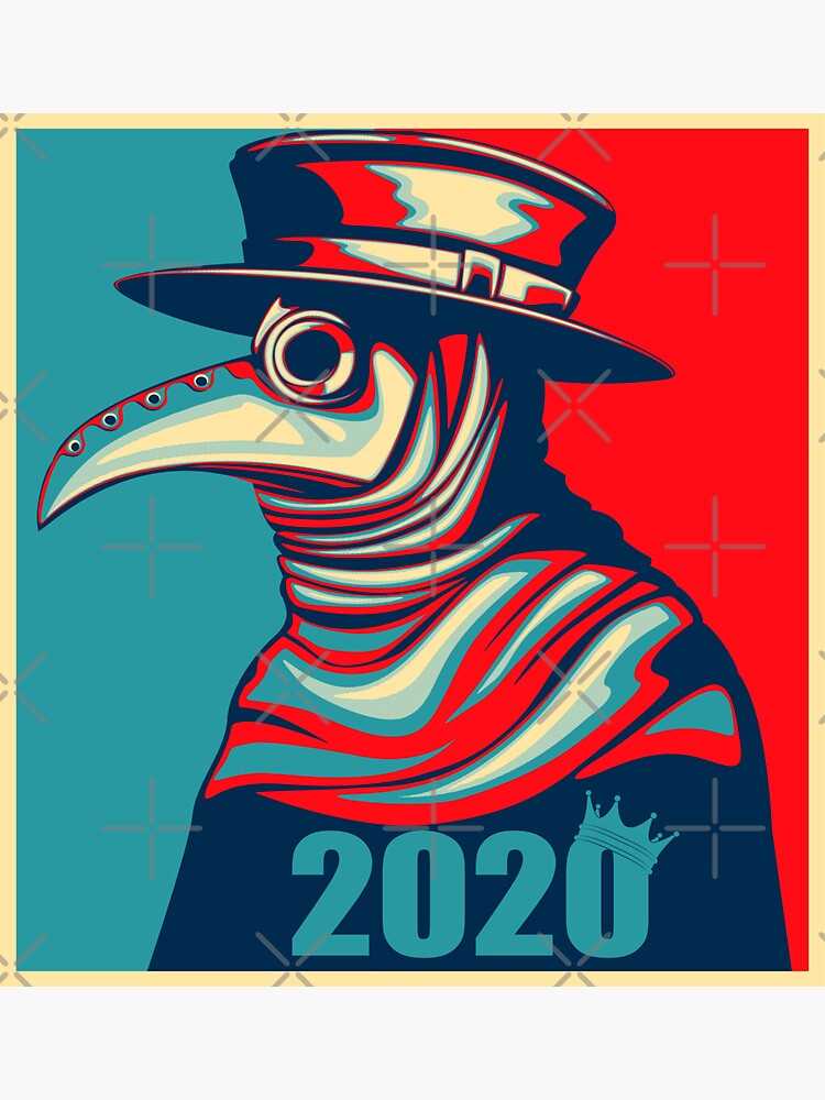 Thumbnail 3 of 3, Sticker, Plague doctor pop-art designed and sold by alik7.