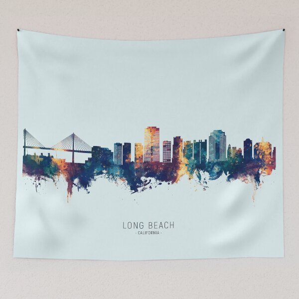 Item preview, Long Beach California Skyline designed and sold by ArtPrints.