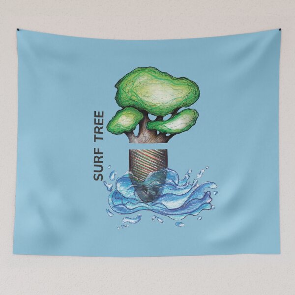 Item preview, SURF TREE by FrankenDuo sky blue designed and sold by FrankenDuo.