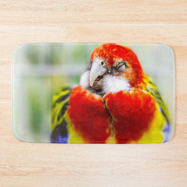Item preview, Snoozing Eastern Rosella Bird by heidiannemorris designed and sold by FOLK ART FUSION.