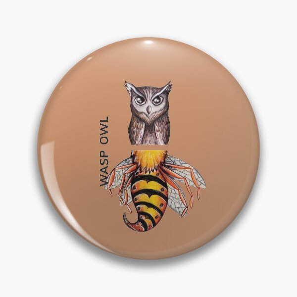 Item preview, WASP OWL by FrankenDuo brass orange designed and sold by FrankenDuo.