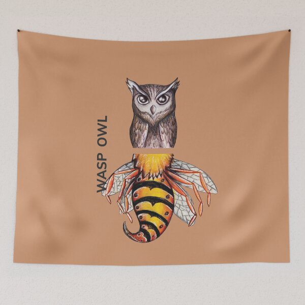 Item preview, WASP OWL by FrankenDuo brass orange designed and sold by FrankenDuo.