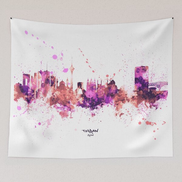 Item preview, Tehran Iran Skyline designed and sold by ArtPrints.
