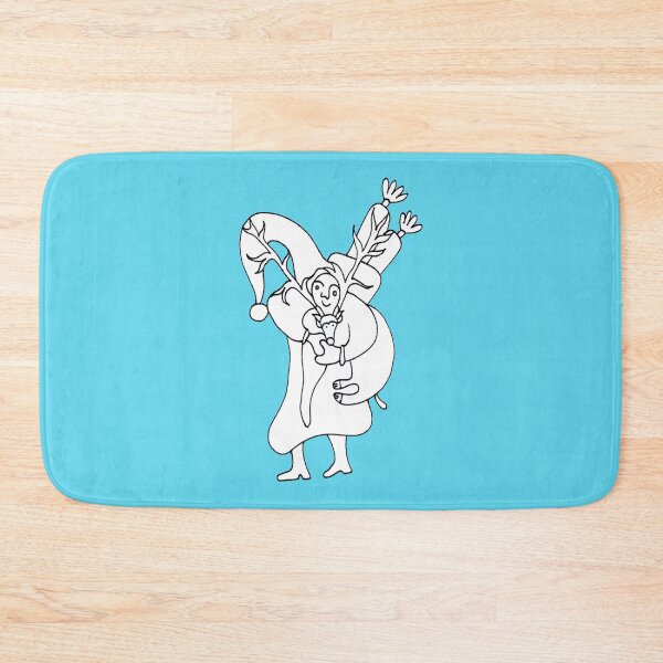 Item preview, Saint Nicholas with Deer Black and White on Light Blue Board designed and sold by Istvan Ocztos.