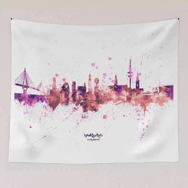 Artikelvorschau, Hamburg Germany Skyline entworfen und verkauft von ArtPrints.