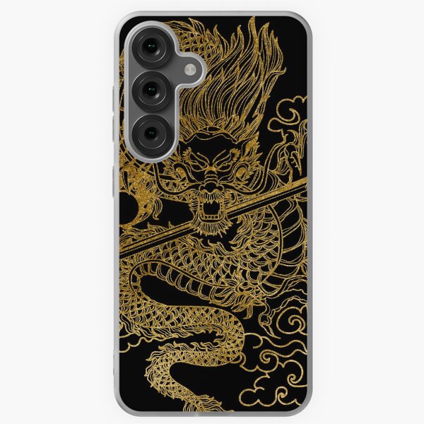 Item preview, Gold Chinese Dragon with Black Background designed and sold by SoccaTamam.