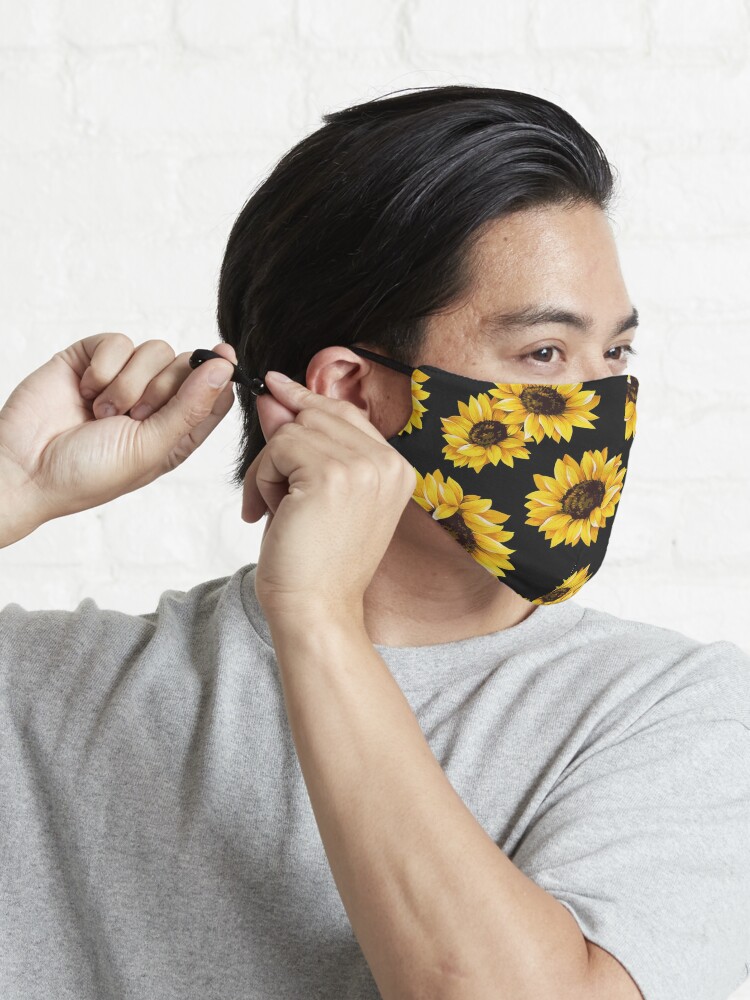 Alternate view of Sun flowers floral pattern - yellow flower Mask