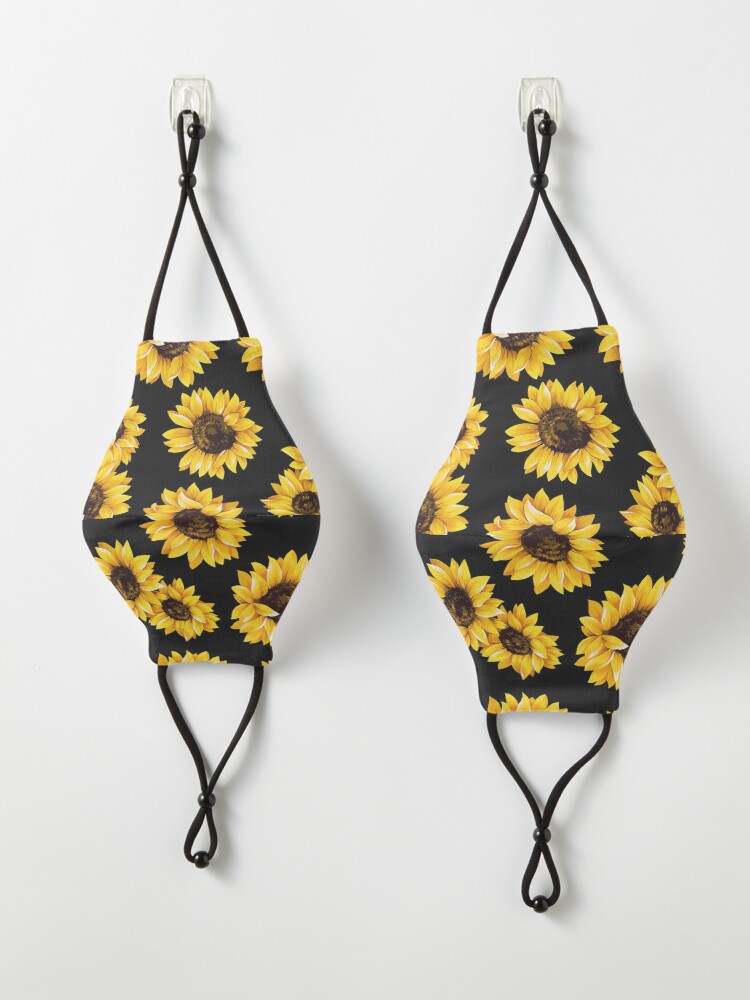 Alternate view of Sun flowers floral pattern - yellow flower Mask