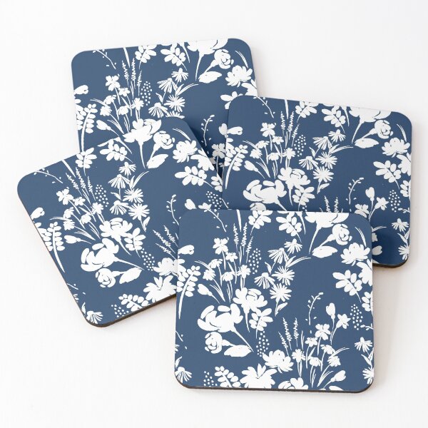Item preview, white floral silhouette designed and sold by wazoosi.