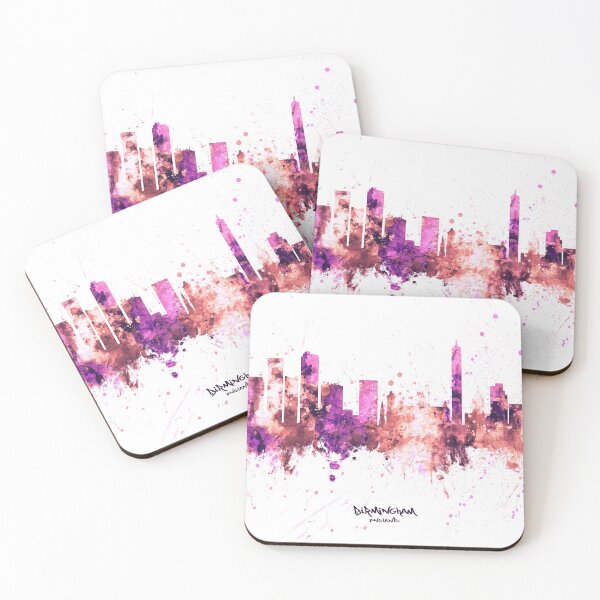 Aperçu de l'œuvre Birmingham England Skyline créée et vendue par ArtPrints.