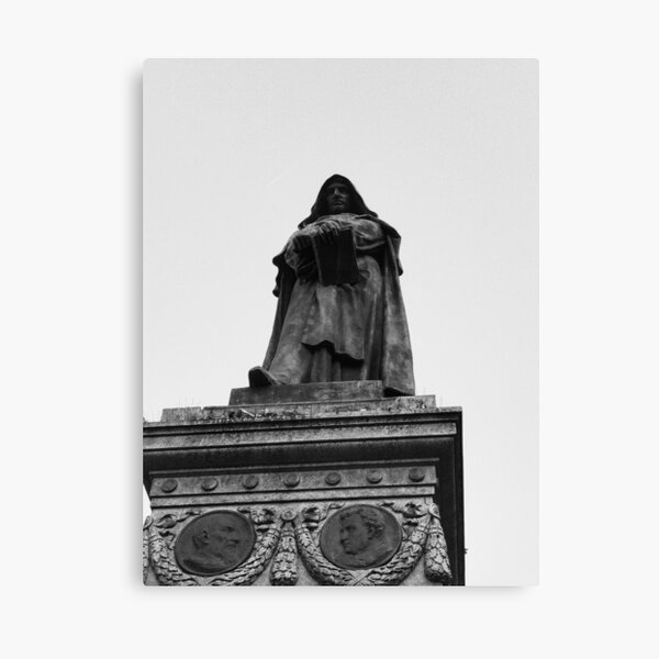 Item preview, giordano bruno statue black & white designed and sold by anjalirenee.