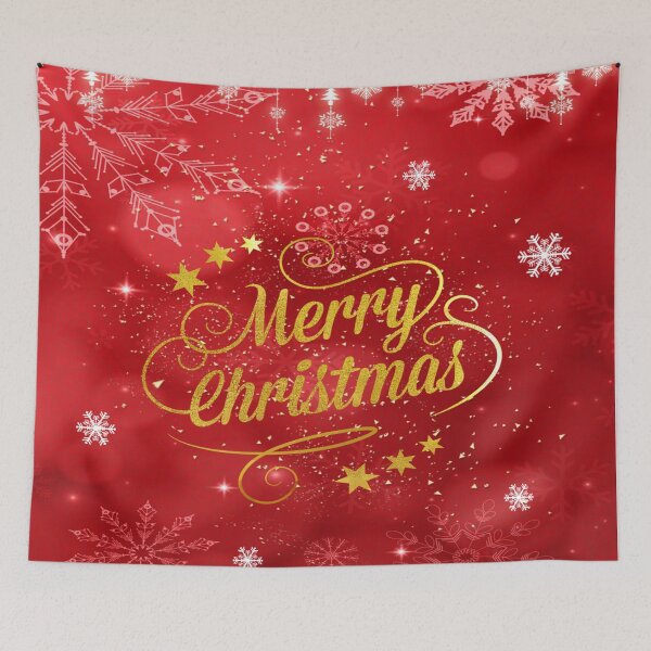 Item preview, Merry Christmas Holiday Graphic - White snowflakes On Red Background designed and sold by kassiekewl.