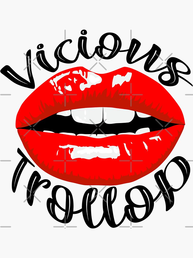 "Vicious Trollop Lipstick Color Lips" Sticker for Sale by stephwil44