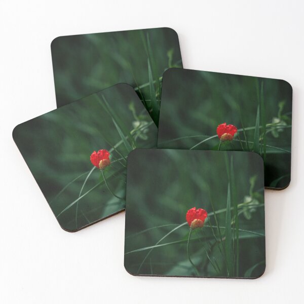 Item preview, Small red flower designed and sold by viknitov.