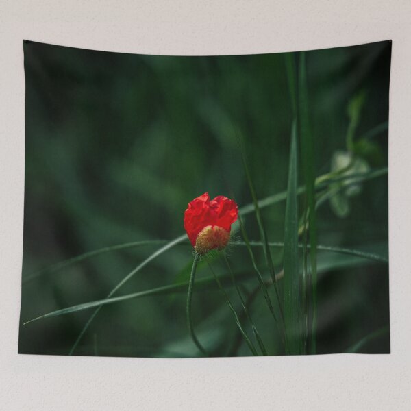 Item preview, Small red flower designed and sold by viknitov.