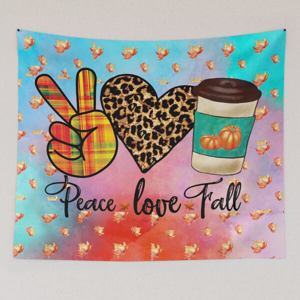 Item preview,  Halloween  peace ,love and pumpkin leopard  heart design  designed and sold by Moussa  Sussi.