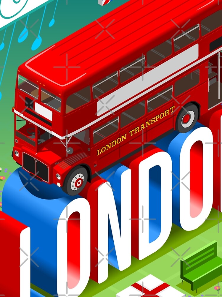 London-Bus-Postcard-Isometric by aurielaki