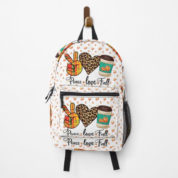 Item preview, Halloween peace love and pumpkins leopard heart design designed and sold by Moussa Sussi.