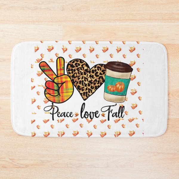 Item preview, Halloween  peace  love  and  pumpkins leopard  heart  design  designed and sold by Moussa  Sussi.