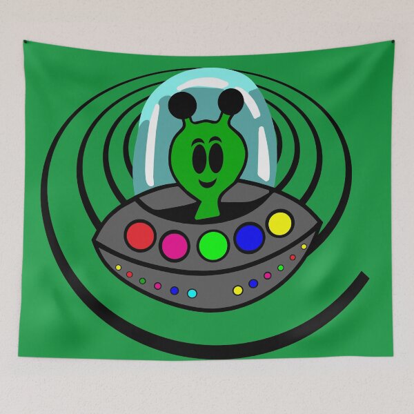 Item preview, Cute Alien in a Spaceship designed and sold by Trace1234.