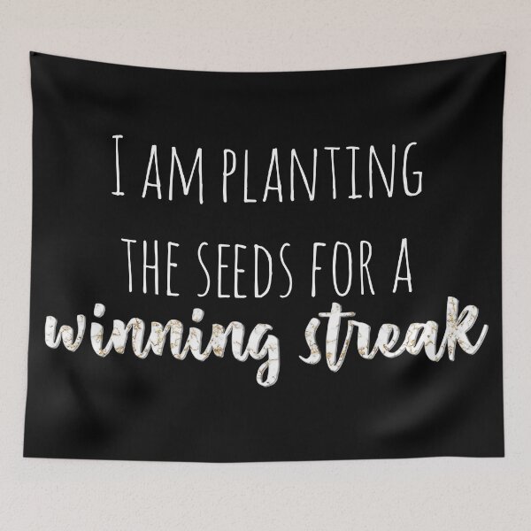 Item preview, Planting the seeds for a winning streak black blackground designed and sold by Aura-E.