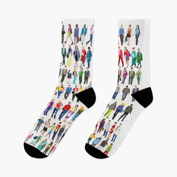 Item preview, Walking People Pattern designed and sold by aurielaki.