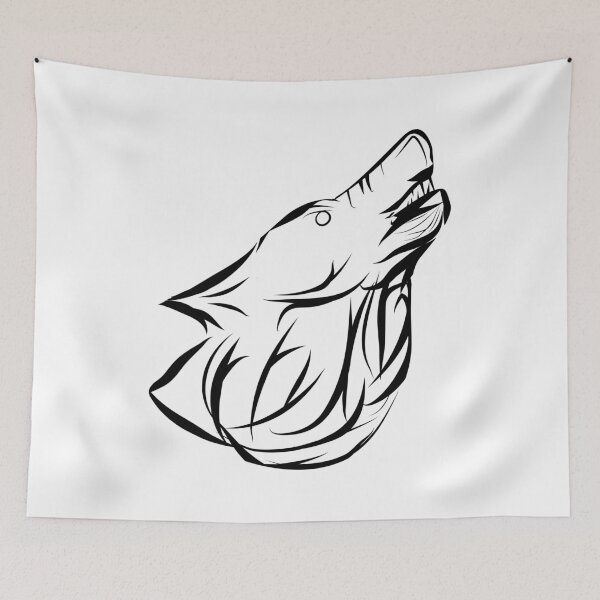 Item preview, Tribal Howling Wolf designed and sold by faishalwira.