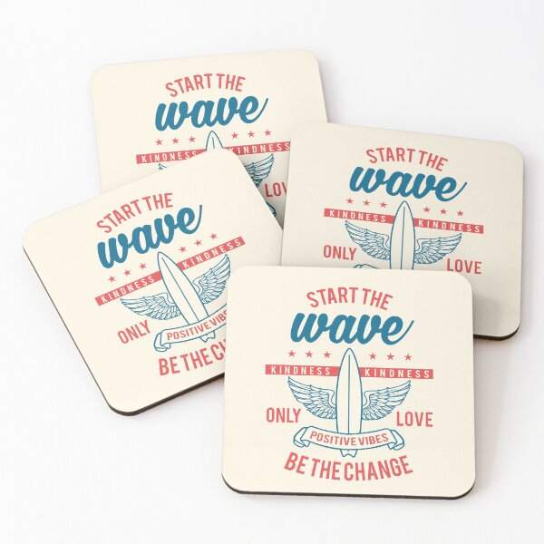 Item preview, Start the wave - Be the Change - Kindness - Only Love - Surf designed and sold by WhatTheQuote.