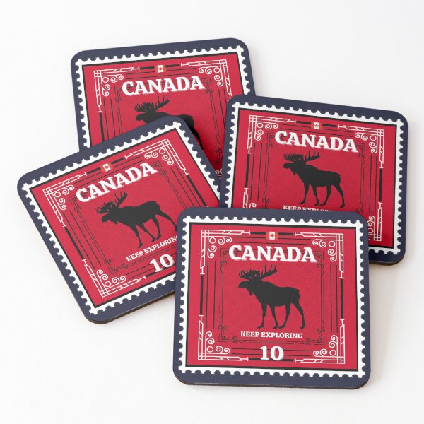 Item preview, Canadian Keep Exploring Moose Stamp designed and sold by TheJoeyStudio.