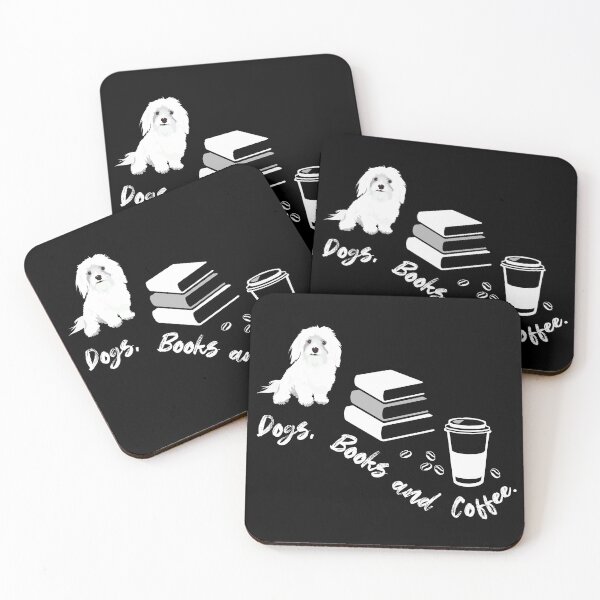 Item preview, Dogs, Books and Coffee : Maltese Edition designed and sold by CraftingYellow.