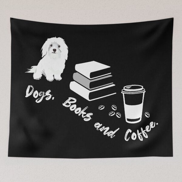 Item preview, Dogs, Books and Coffee : Maltese Edition designed and sold by CraftingYellow.