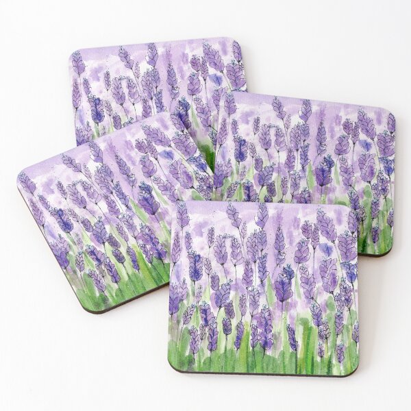 Item preview, Purple lavender fields watercolour painting designs. Creative person. designed and sold by LaBellCreative.