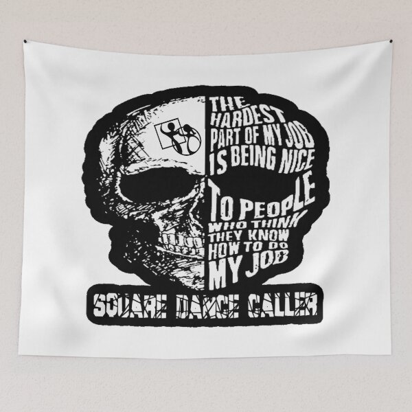 Item preview, Caller Skull BLK designed and sold by Square Dancing Gifts & Merchandise.