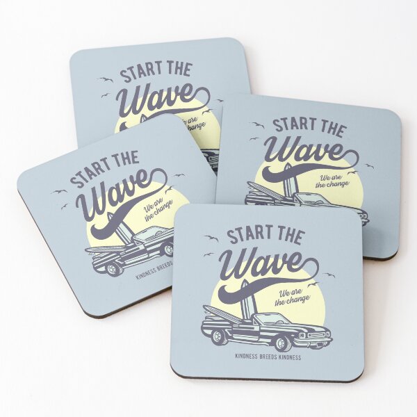 Item preview, Start the wave - Be the Change - Kindness - Only Love - Surf Sunset Birds designed and sold by WhatTheQuote.