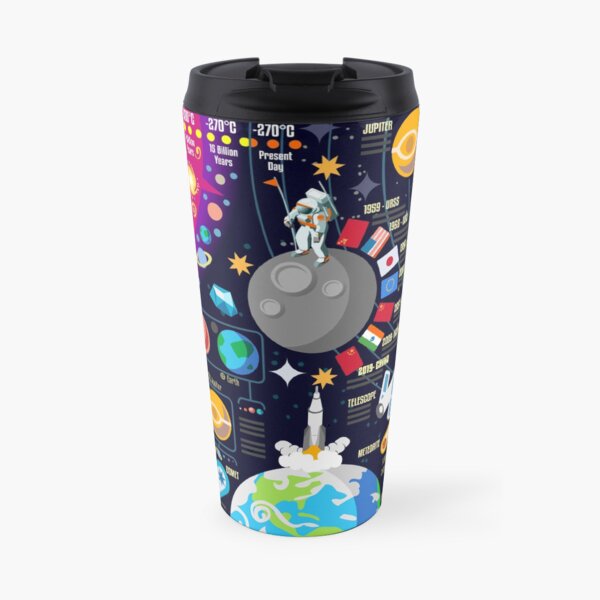 Space Universe Infographics Big Bang Travel Mug