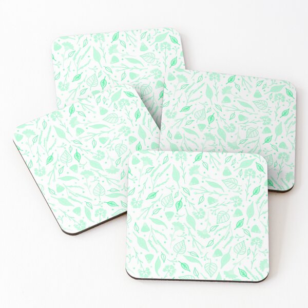 Item preview, Turquoise Fall Flora Pattern designed and sold by everything4eva.