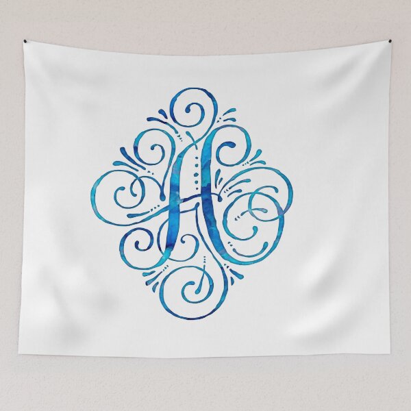 Item preview, Monogram Watercolor Calligraphy Letter A designed and sold by junkydotcom.
