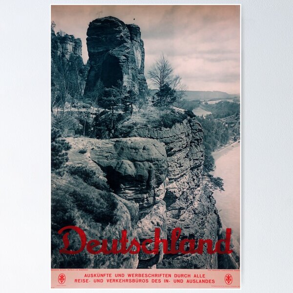 Item preview, Deutschland retro poster designed and sold by CorasPosters.