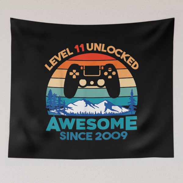 Item preview, Level 11 Unlocked Birthday 11 Years Old Awesome Since 2009  designed and sold by NoeWooden.