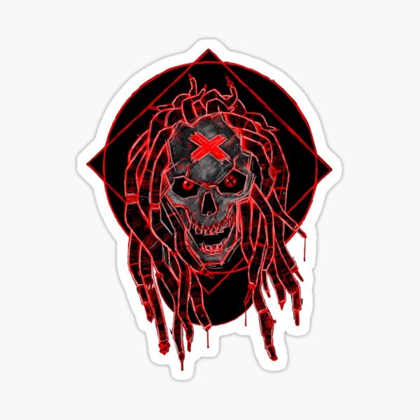 Red Skull Sticker
