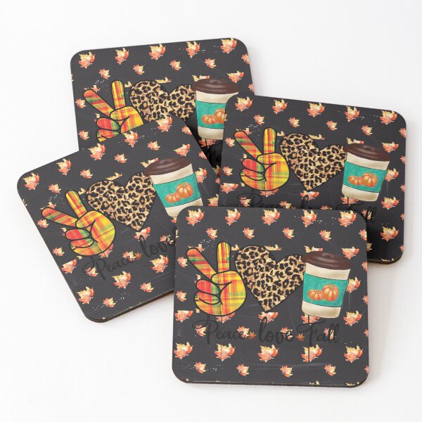 Item preview, Halloween  peace ,love and pumpkin leopard  heart design  designed and sold by Moussa  Sussi.
