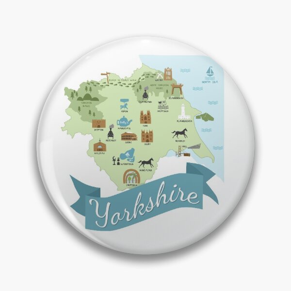 Item preview, Yorkshire Attractions and Highlights Map designed and sold by LouiseFranksArt.