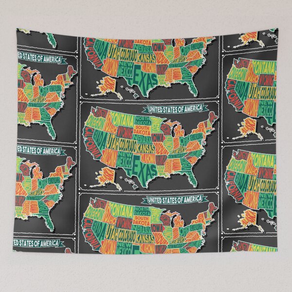 Item preview, USA Map Vintage Blackboard designed and sold by aurielaki.