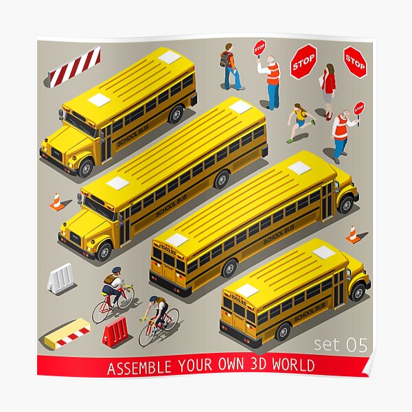 "School Bus Vehicle" Poster for Sale by aurielaki Redbubble