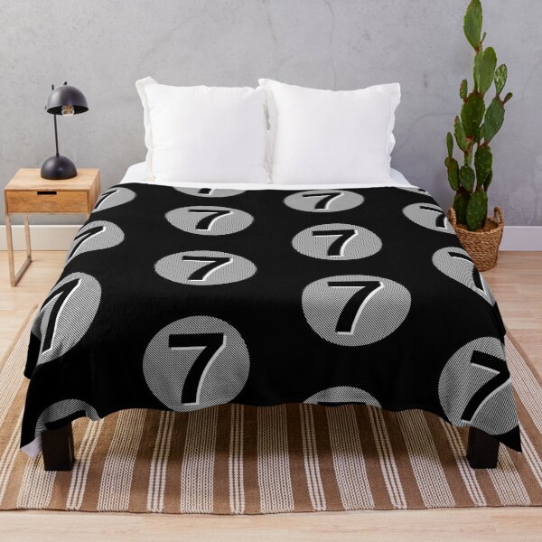 Item preview, Number 7 Typography Monochromatic design with pattern designed and sold by Kvyom.
