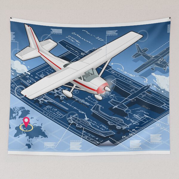 Item preview, Airplane Blue Print designed and sold by aurielaki.