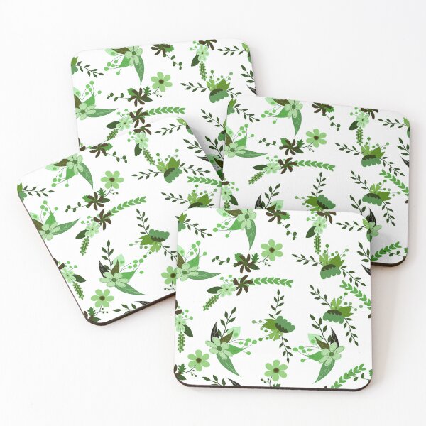 Item preview, Green Floral Arrangement Pattern designed and sold by everything4eva.