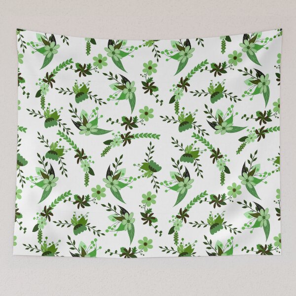 Item preview, Green Floral Arrangement Pattern designed and sold by everything4eva.
