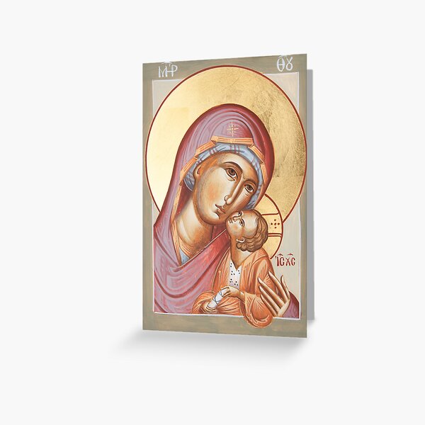 Theotokos Glykophilousa Greeting Card